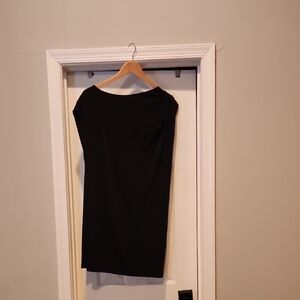 Express Black Dress with Ruched Sleeve